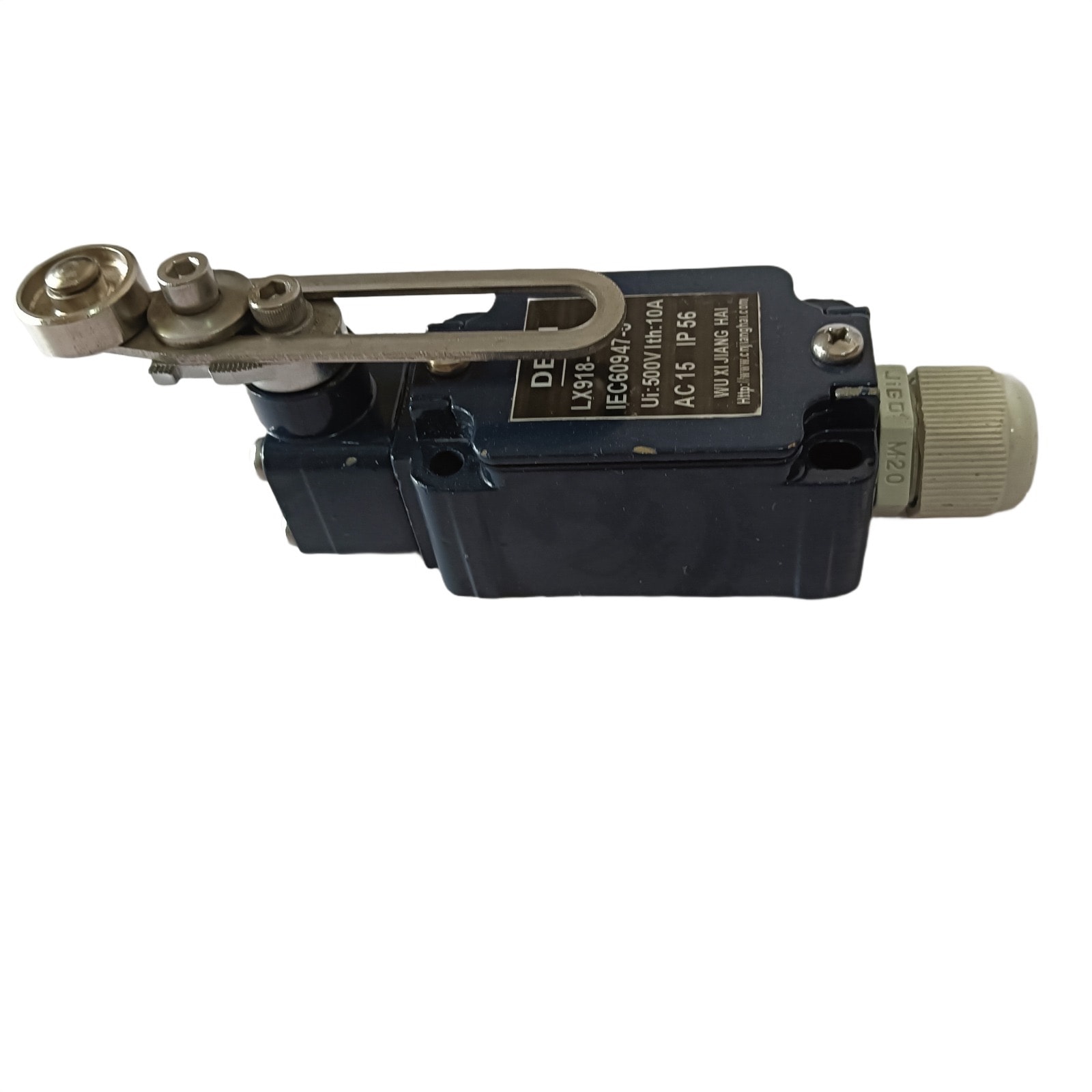 Industrial limit switch with adjustable roller lever